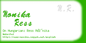 monika ress business card